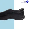 Black Man's leather formal shoes with polished finishing